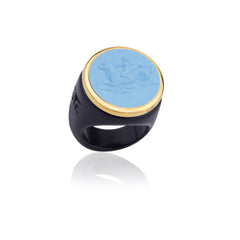 Anello Aura Cupido su Vitello Marino