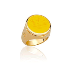 Anello Luxor Cupido su vitello marino