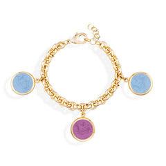 Bracciale Charms Cupido su Vitello Marino