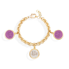 Bracciale Charms Cupido su Vitello Marino