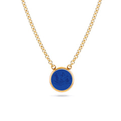 Libra Necklace Cupid on Sea Calf