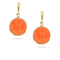 Eos Earrings Cupid on Sea Calf