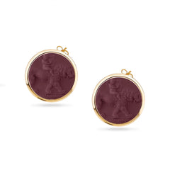 Lobe Earrings Cupid and the Lion