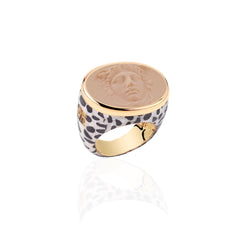 Bague Dalmata Medusa Porfido