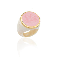 Anello Aura Cupido su Vitello Marino