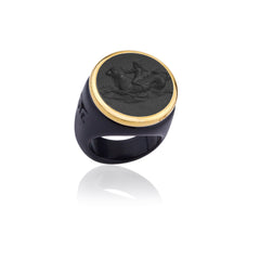 Anello Aura Cupido su Vitello Marino