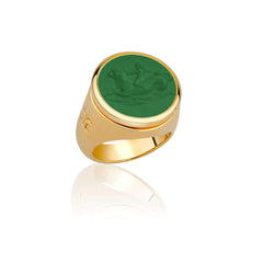 Anello Luxor Cupido su vitello marino