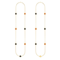 Sautoirs Necklace Medusa Black and Gold