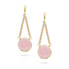 Libra Earrings Cupid on Sea Calf
